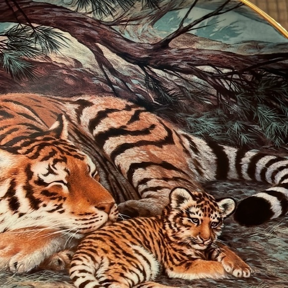 The Siberian Tiger Will Nelson Vintage Last of Their Kind Endangered Plate - Picture 11 of 16
